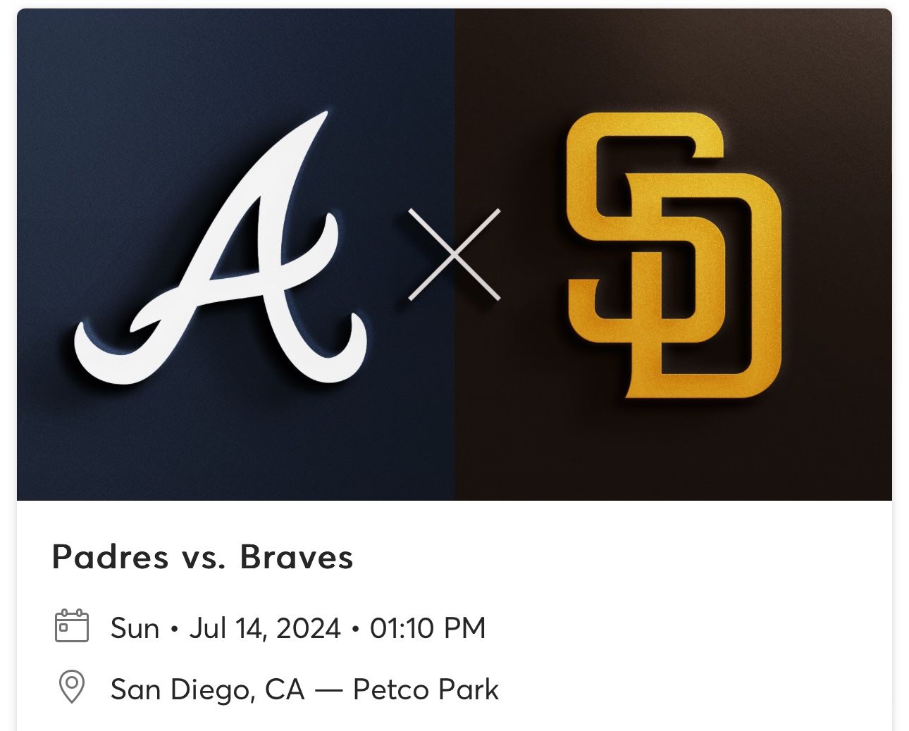 Padres Vs. Braves