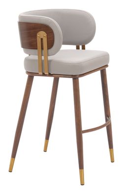 Brew Beige & Walnut Barstool