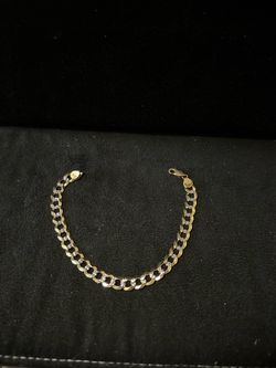 14K Gold Two-Tone Curb Link Bracelet