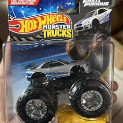 Hot Wheels Monster Trucks Fast & Furious Nissan Skyline GT-R Die-Cast New 2026. 