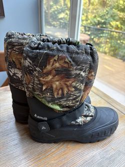 Kamik Camouflage Insulated Winter Snow Boots – Size 6