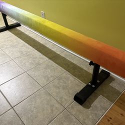 Adjustable Balance Beam 8 ft Gymnastic Beam Adjustable Height for Kids in GREAT condition!