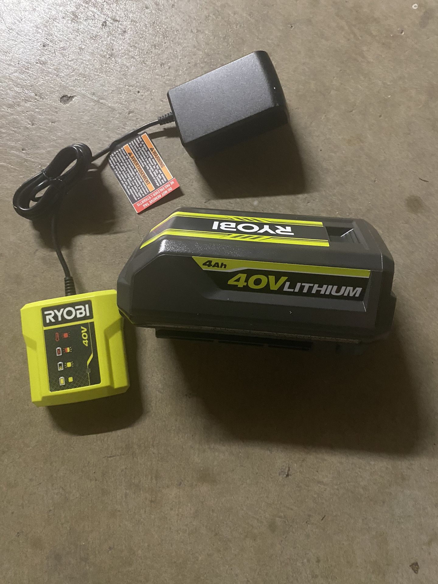 New Ryobi 40v Battery And Charger