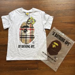 BAPE A Bathing Ape Check By Bathing Tee