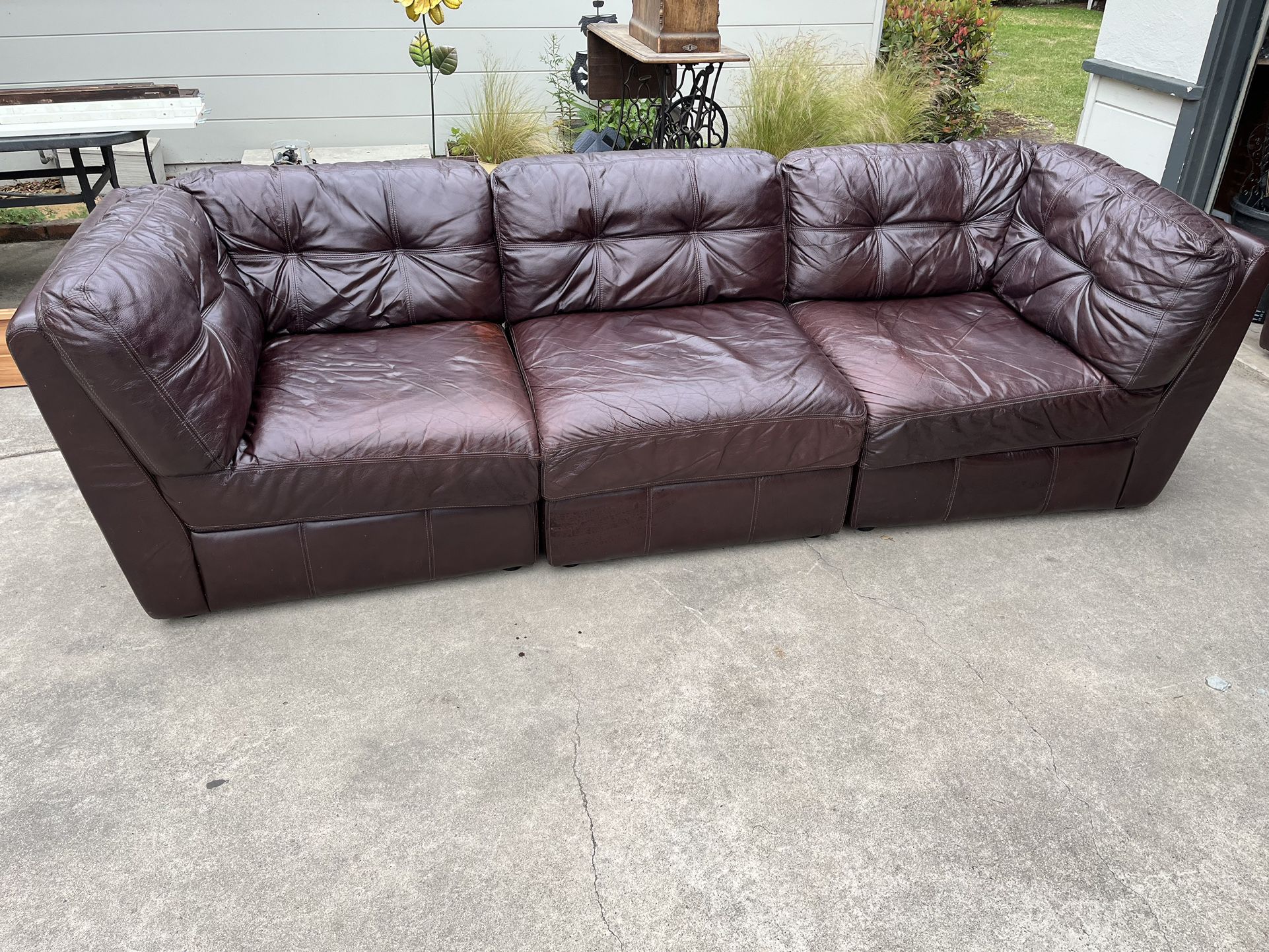 Leather Couch 9’2”W X 3’2”D X 32”T