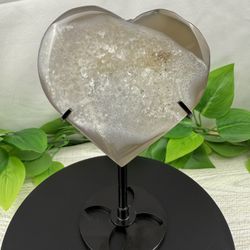 Crystal Sparkly Agate Heart 
