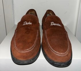 Duke+Dexter brown suede penny loafer