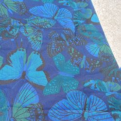 Tablecloth blue butterflies