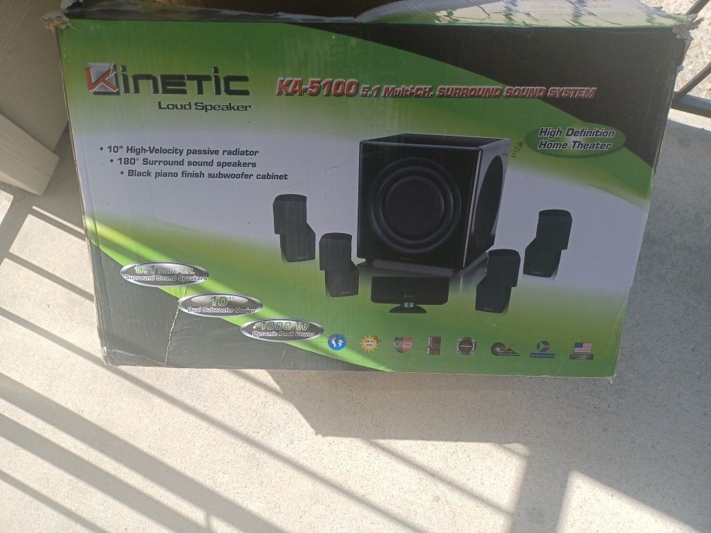 Kinetic Loud Speaker Ka-5100 5.1 Surround Sound Speakers