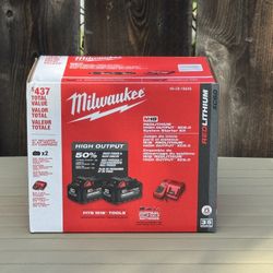 Milwaukee M18 2x XC 6.0 Batteries and Charger