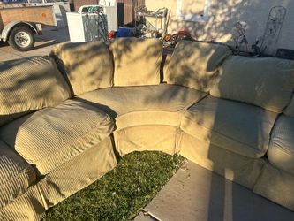 Tan Corduroy Sectional Sofa