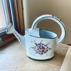 Ceramic Portuguese Hand Painted Watering Can