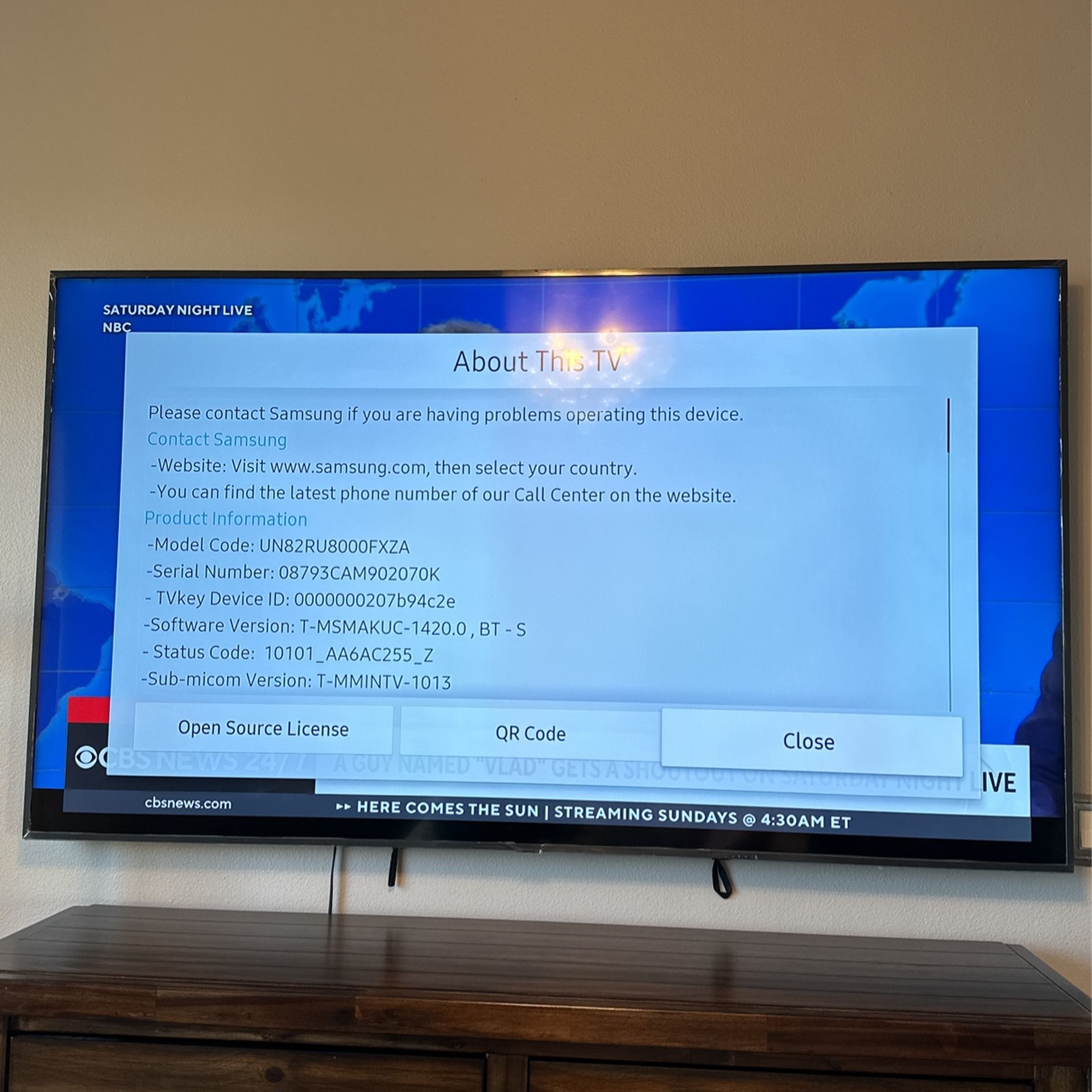 Samsung 82” Class 8 LED 4k UHD Smart TV