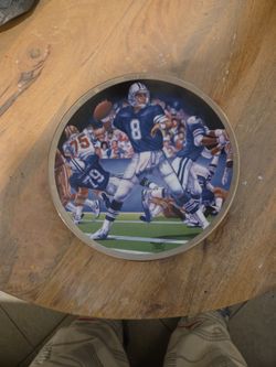 Vintage Troy Aikman Collectors Plate NFL Dallas Cowboys
