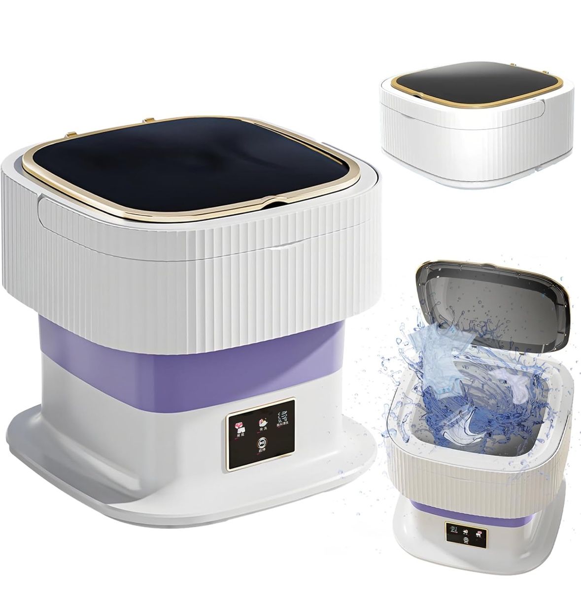 Portable Washing Machine,Upgraded 11.5L Large Capacity Mini Washing Machine,Mini Washer for Underwear,Socks,Travel Small Washing Machine for Camping,T