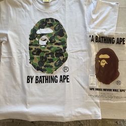 Green camo bape tee