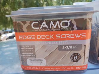 Camo Edge Deck Screws Stainless Steel Qty 700 200 SQ Ft 