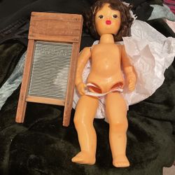 Antique Doll & Washboard