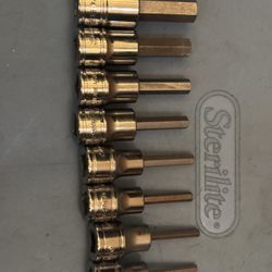 Snap-on Tools 8 pc 3/8" Drive SAE Standard Hex Bit Socket Set (1/8-3/8")