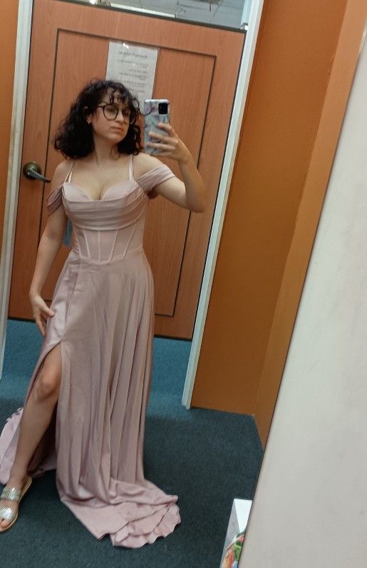 Dusty Rose Bridesmaid/Prom Dress