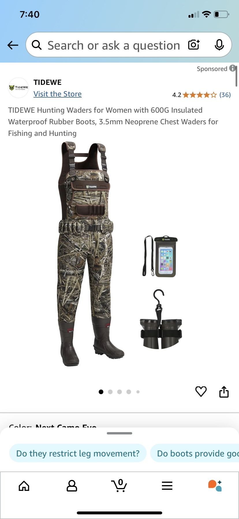 Tidewe Hunting Waders Women Size 11