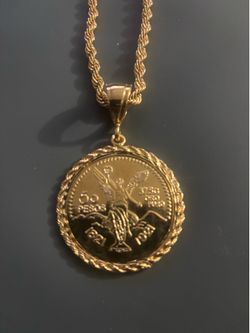 CENTENARIO Y TORSAL EN ORO LAMINADO / CHAPIADO DE ORO DE14k