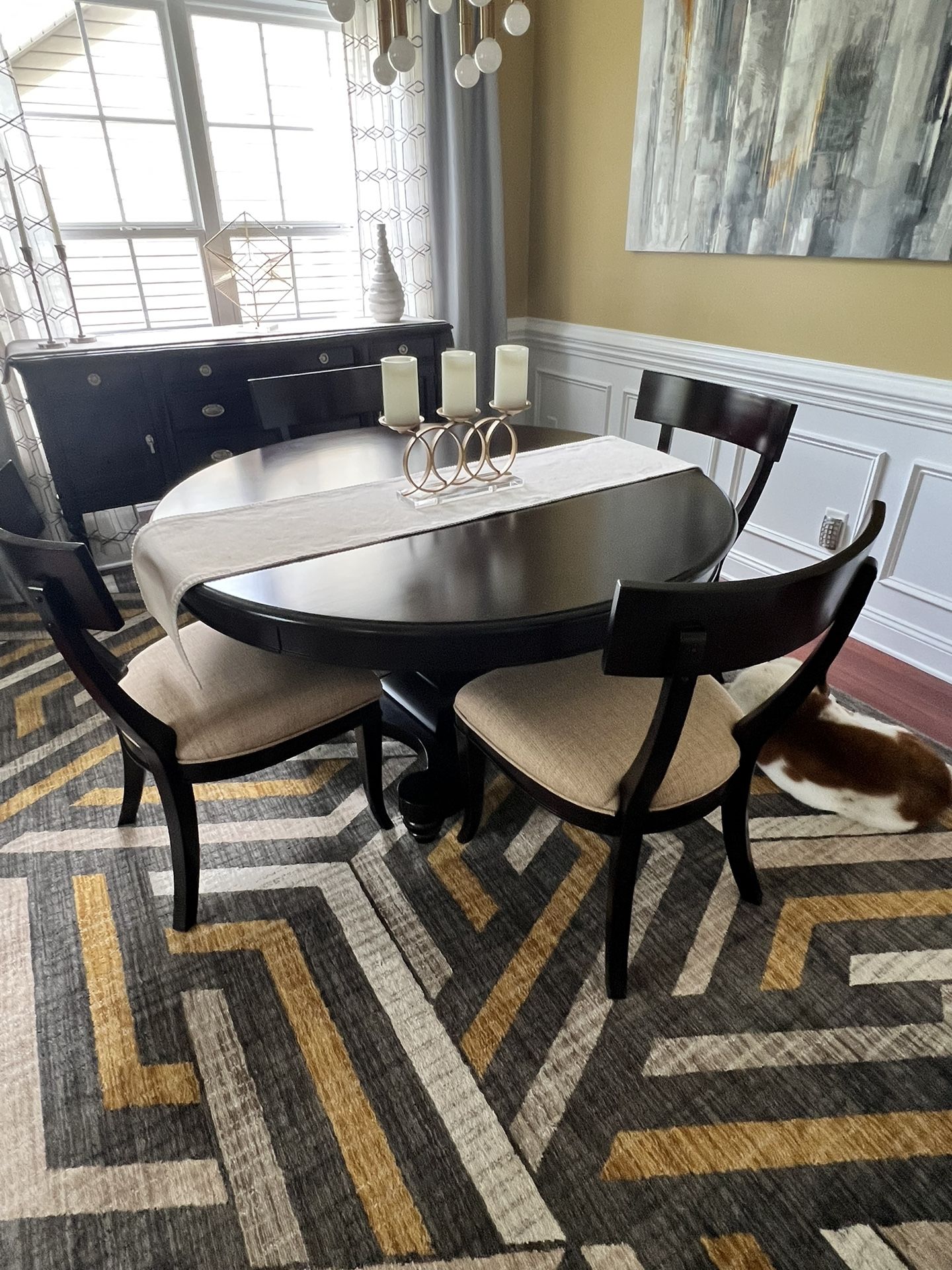 PENDING SALE - Dining Room Set with 4 Chairs and Sideboard