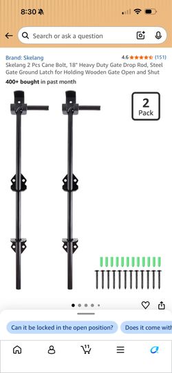 2 piece cane bolt