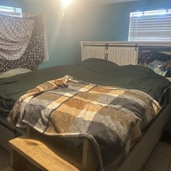 King Size Bed With Mattress And Frame Paid 800 For It 