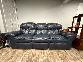 Leather Couch - 2 recliner seats