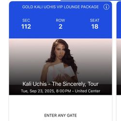 KALI UCHIS GOLD VIP TICKET