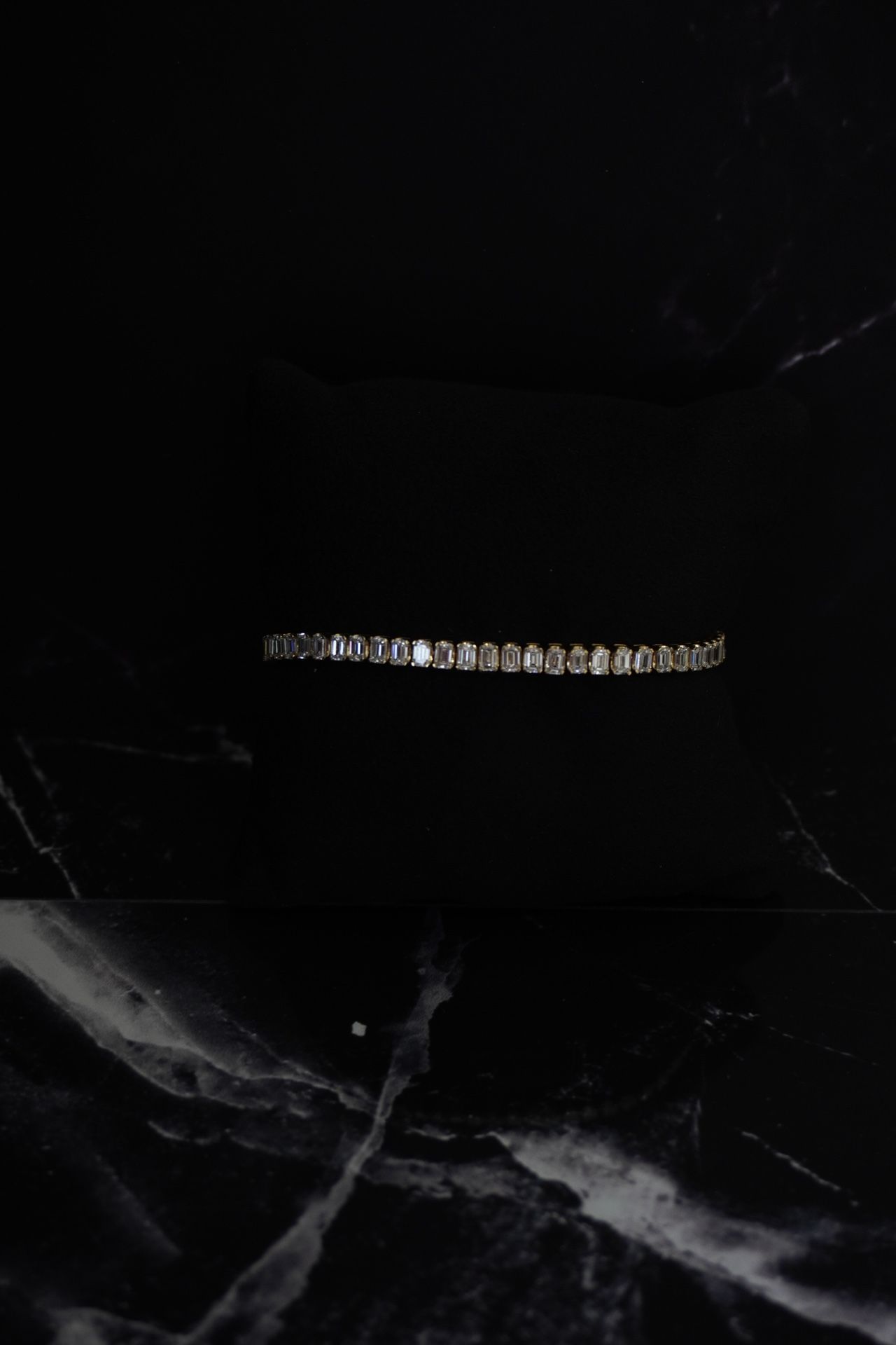 Emerald Cut Tennis Bracelet 14k