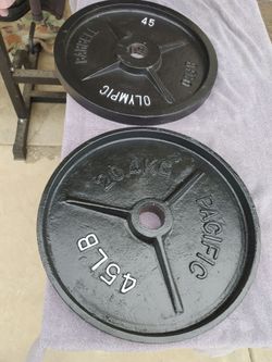 45 pound Olympic weights weight plates