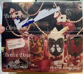 COMPLETE SET 12 Days of Christmas Glasses by American Glass