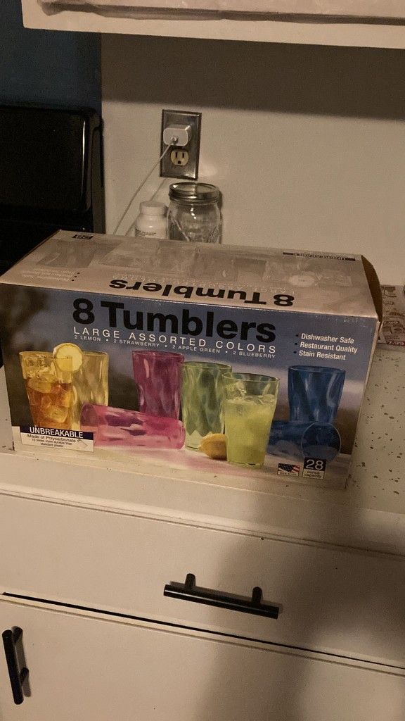 New Six colorful large tumblers