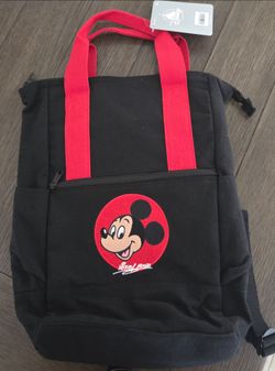 Disney Mickey Mouse Black Canvas Backpack