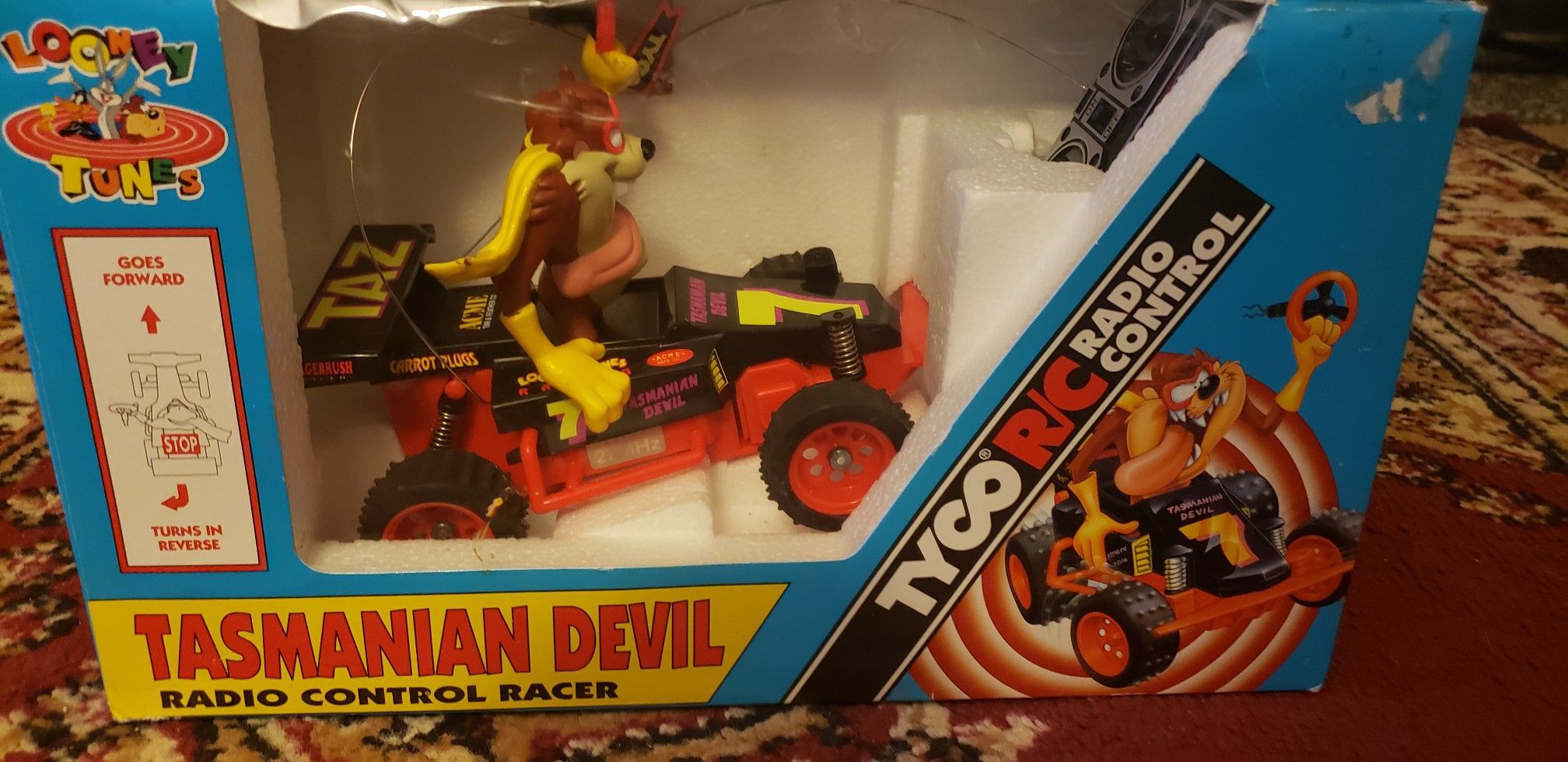 Vintage Tyco Looney Tunes "Tasmanian Devil " 1993 R/C Radio Control Car