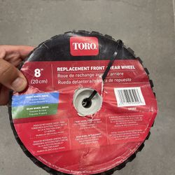 Brand New Toro 8-Inch Replacement Front Wheel - Unopened