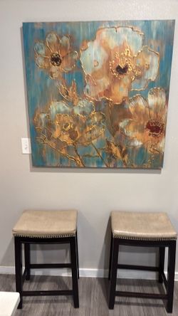 Picture and bar stools