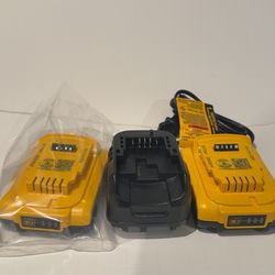 2 Dewalt Batteries and 1 Charger (2AH)