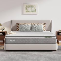 New Novilla 12 Inch Queen Mattress,Queen Size Hybrid Mattress with Cooling Gel Memory Foam，Pocketed Coils & Cool-Touch Nylon Cover for Motion Isolatio