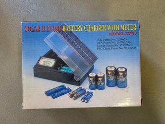 Solar 11-in-One Battery Charger with Meter (Model ES879)
