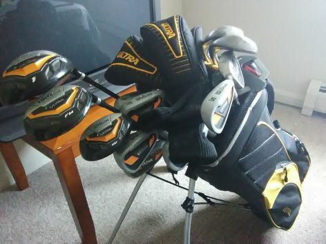 Complete set of Wilson Ultra's w/ bag and other clubs.....about 80 balls... And Taylormade golf glove. Great shape! Asking $85.