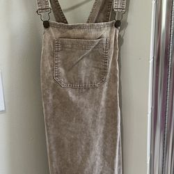 Overalls Tan Dress Size Small New 