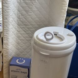 Ubbi Steel Diaper Pail & Contoured Changing Pad Bundle