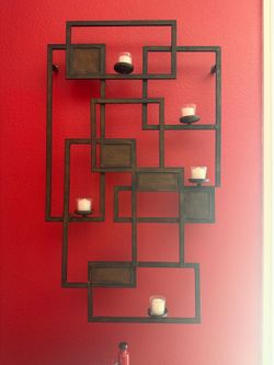 Geometric Wall Candle Holder - 28”W x 48”H x 4”D
