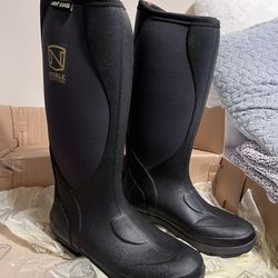 Womens Muds Stay Cool High Rain Boots, Black Size 9.5 - In Box With Tags