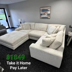 LINDYN IVORY 4 PIECE SECTIONAL