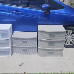 ASSORTED PLASTIC BINS AND DRAWERS $5 AND UP!