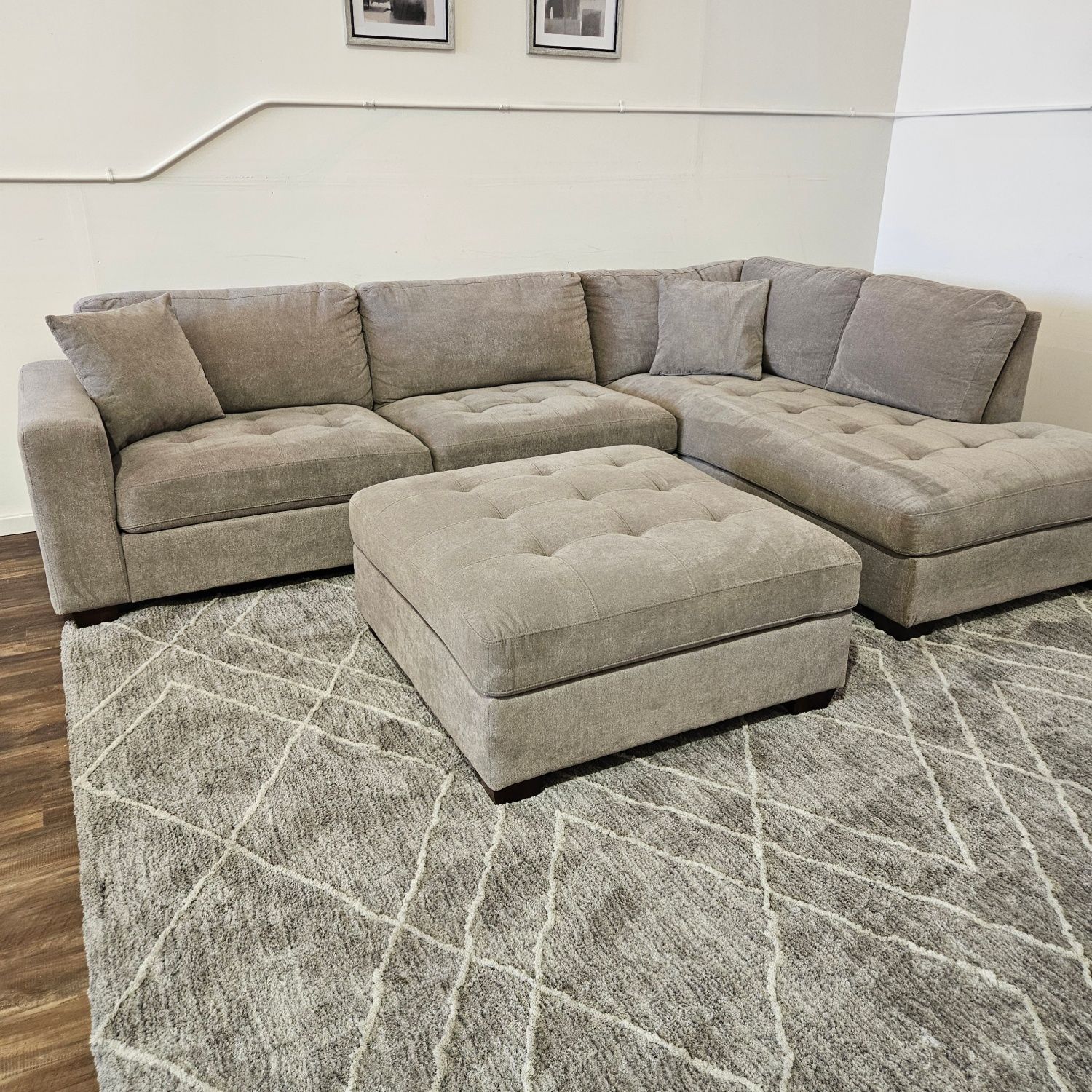 Thomasville Sectional Couch with Ottoman - FREE DELIVERY